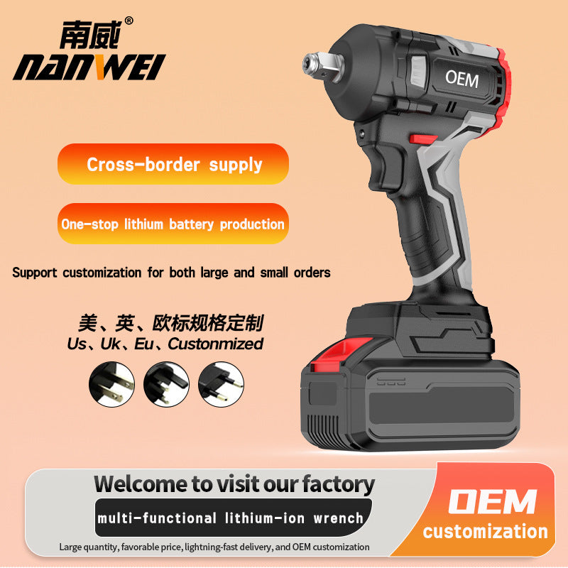 personalized nanwei brushless lithium battery wrench scaffolder carpenter portable torque wrench for home impact wrench