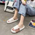 Japanese gp bear slippers - unisex, cloud-like comfort, cute cartoon design, perfect for home, students, anime-inspired thong sandals, couple's shoes