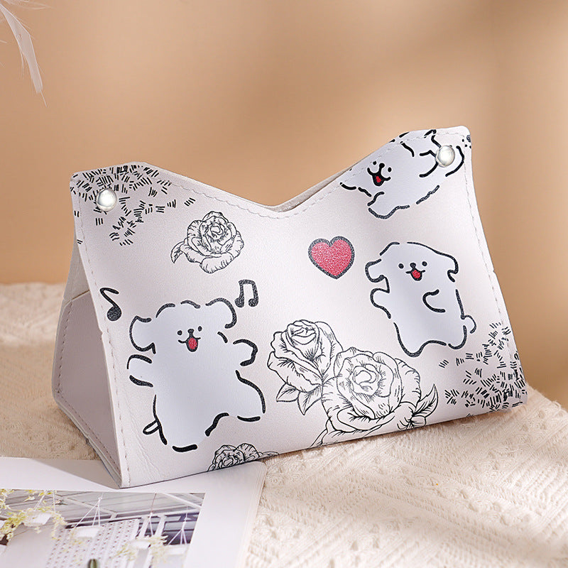 Desktop tissue box cute cartoon home living room bedroom creative pumping carton car pumping box napkin box