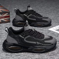 Air cushion men's shoes 2026 spring new sports trendy leather running shoes black warrior waterproof casual student trendy shoes