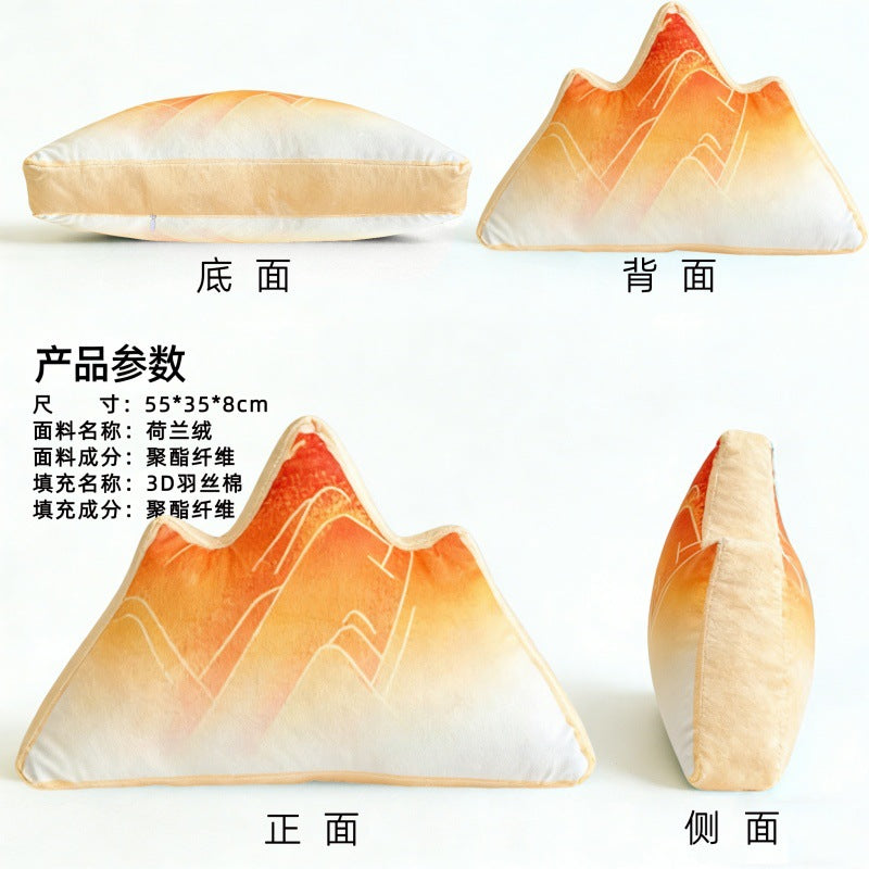 Trendy chinese style backrest pillow - large size sofa cushion, office lumbar support, chinese style lumbar pillow, college dorm bed headrest pillow