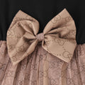 European and american style breathable short-sleeve english print bowknot mesh skirt girls' dress - children's clothing for toddlers and young children
