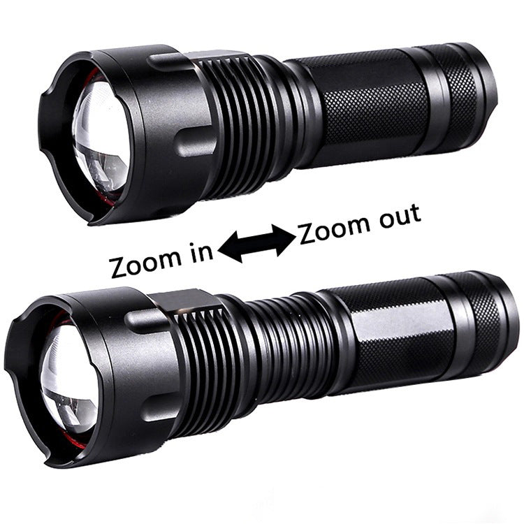 Cross-border hot-selling flashlight, strong light rechargeable outdoor portable super bright long-range special flashlight, household  flashlight