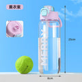 large-capacity plastic sports water bottle summerbest selling plastic water cup with straw student kids bouncing water cup