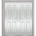304 stainless steel door self-built house double-open rural glass door for home white steel rose entrance security door