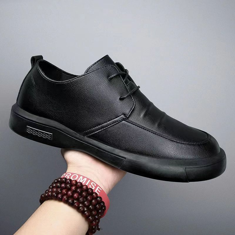 New arrival business formal leather shoes men's casual wedding groom british heightening summer breathable youth round toe men's shoes