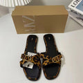 Za women's flat sandals - 2024 spring/summer new arrivals: stylish, versatile color block crossover strap french-style low-cut mules