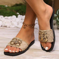 Export outwear one-strap beach flats sandals  summer metal buckle casualeasiest for match sandals