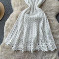 K-style sleeveless halter neck knittingsense of designdress women's summer sexybacklesscut outslimming look a-line skirtaccessible luxury
