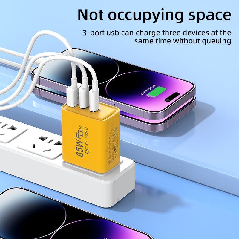 exclusive usb+2pd mobile phone charger multi-port universal us standard european standard british standard travel fast charging head new model