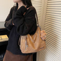 retro large capacity bag women's 2025 autumn/winter new casual shoulder bag crossbody bag fashionable versatile backpack