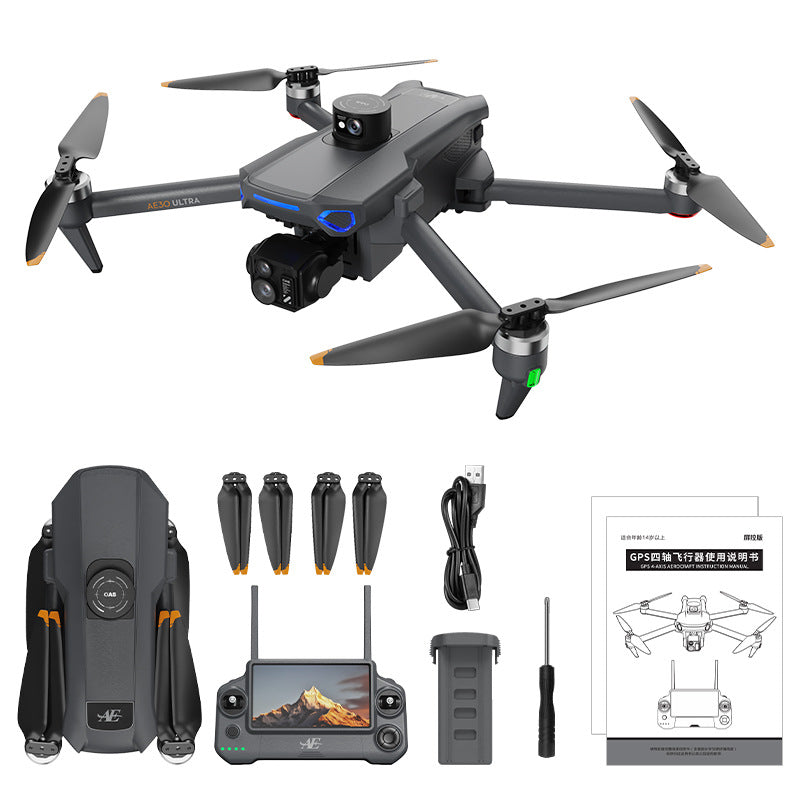 Three-axis gimbal 4k professional aerial photography ae30 drone gps digital image transmission load-bearing touch screen remote control aircraft
