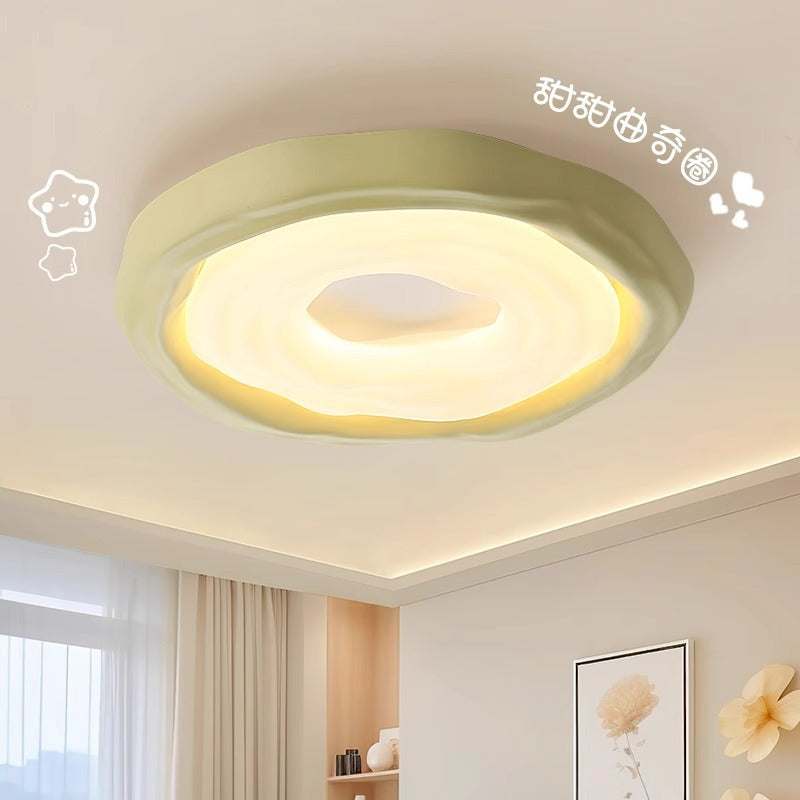 Full Spectrum Ceiling Light Cookies Master Bedroom Ceiling Light Eye Protection Nordic Modern Simple Cream Wind Children's Room Lighting