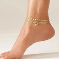 Bestselling women's letter anklet for cross-border e-commerce: 26 alphabet double-layer stackable exquisite and versatile jewelry