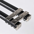 Black double rod top mounted