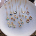 Wholesale necklaces, cross-border earrings, necklace sets, fashion electroplated devil's eye jewelry, punk style accessories, women's accessories