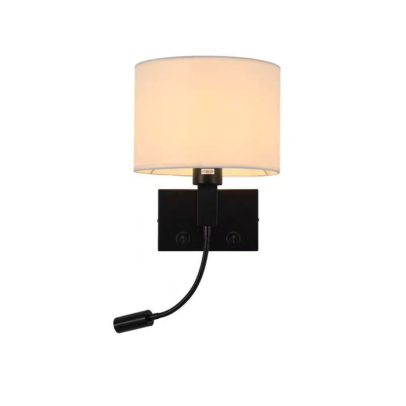 Hotel bedside reading wall lamp - new spotlight with switch, modern minimalist fabric bedroom study wall light