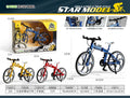 Export-specific 1:8 scale alloy bicycle model - mini foldable alloy mountain bike toy ornament