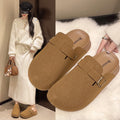 Thick sole half-pack birkenstock slippers for women outwearspring & fallnew arrivalretroeasiest for matchcasual slip-on bag slippers couple shoes
