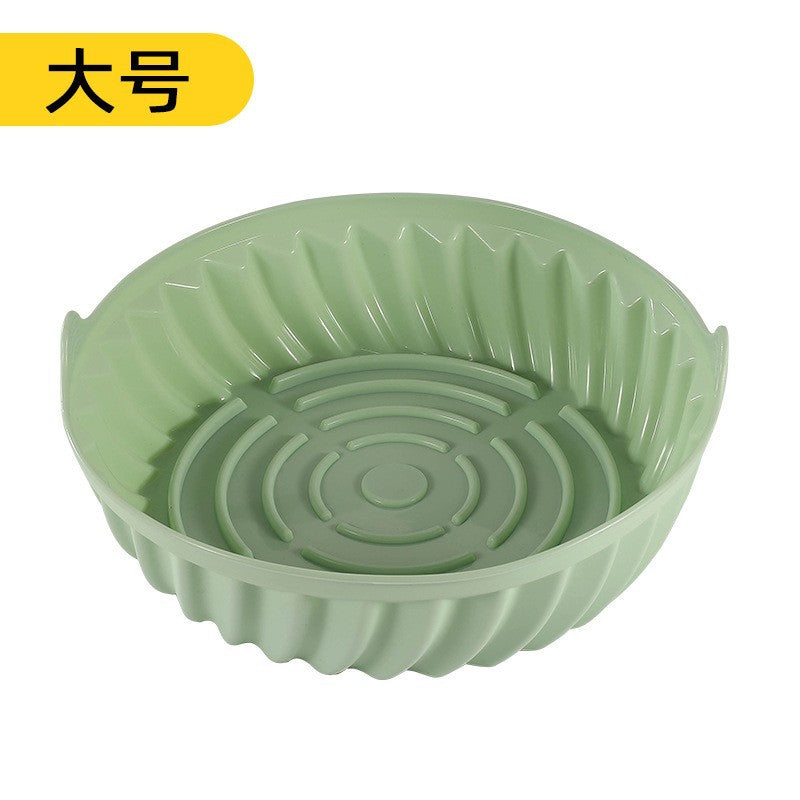Silicone air fryer baking pan - reusable silicone pot holder & cake mold for home use