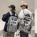 Men's backpack - large capacity college & high school student backpack - trendy brand fashion couple backpack