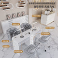Widened 45cm nail table and chair set - special offer! economical single/double, light luxury, multi-functional, odorless, carbon steel with baked enamel finish