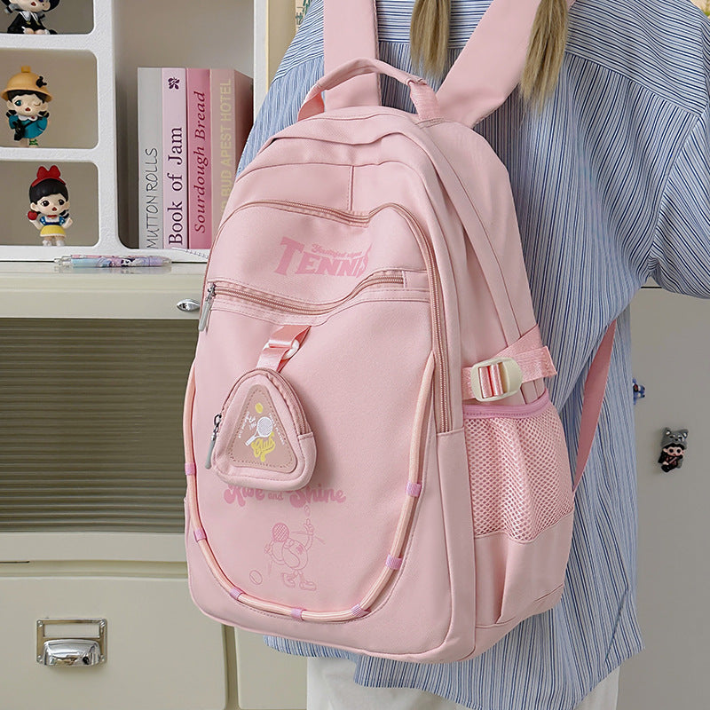 New large-capacity schoolbag Mori cute cartoon bear backpack lightweight student schoolbag simple backpack female