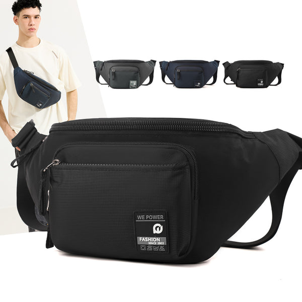 WEPOWER New Casual Simple Shoulder Crossbody Bag Outdoor Sports Fanny Bag Men's Business Trend Breast Bag