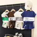 new kids' short-sleeve striped t-shirt set - summer baby & toddler clothing, korean style