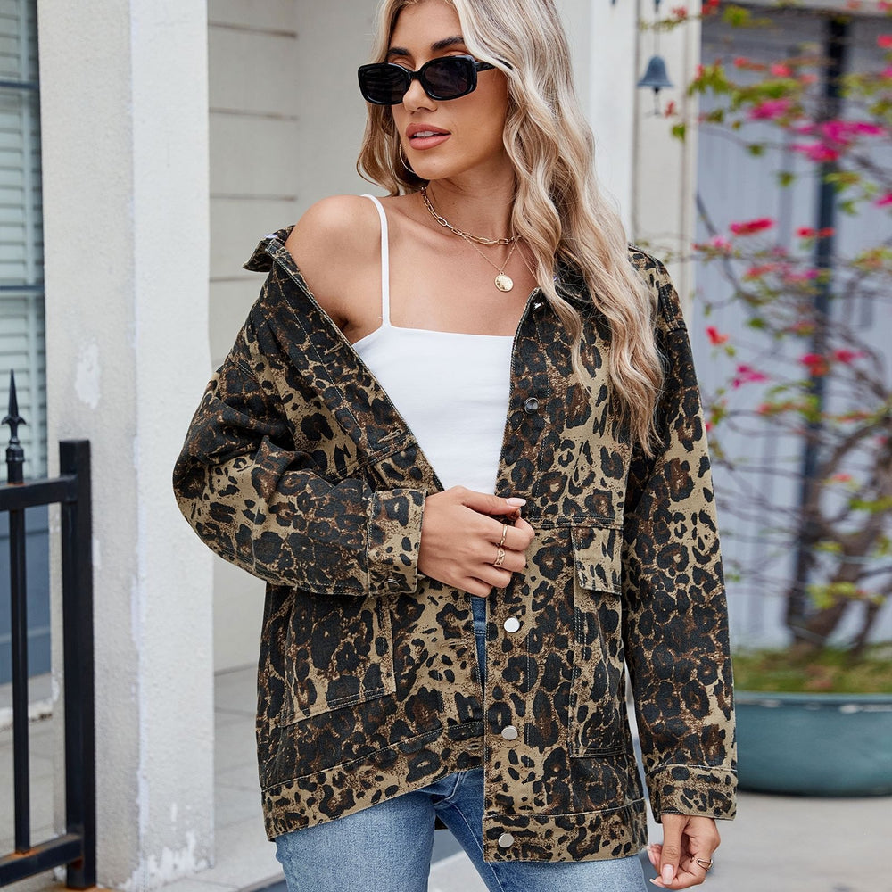 e-commerce   new versatile slimming retro classic loose denim casual jacket top for women