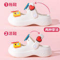 Spongebob squarepants new family kids clogs - thick sole, height increasing, outdoor wear, summer anti-slip, anti-odor beach sandals and slippers