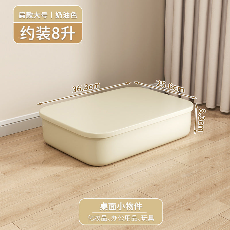 Cream Wind Storage Box Desktop Stationery Sundries Basket Toy Snack Organizing Box Portable Plastic Storage Box Wholesale