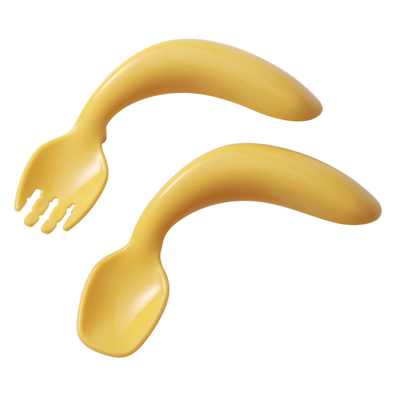 Baby learning to eat training elbow fork spoon spoon infant and child complementary food learning to hold fork and spoon box