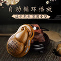 Gourd-shaped portable neckband speaker with card slot - personalized music player for meditation and long-lasting playtime