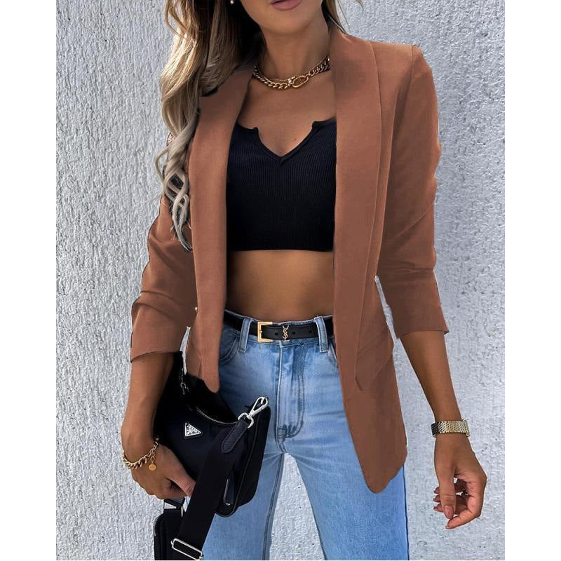 e-commerce independent site,  autumn/winter new arrivals, long-sleeved fashionable and sexy printed blazer