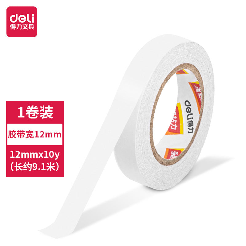 Deli double-sided tape high viscosity small roll core student use children's handmade transparent cotton paper tape double-sided tape wholesale