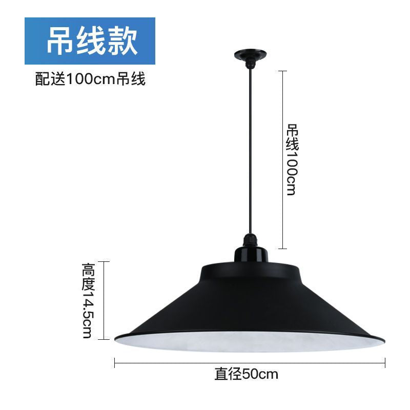 Led high bay light fixture - industrial style pendant lamp for factories, dance studios, stadiums, restaurants, and workshop lighting