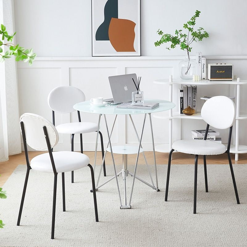 Round modern coffee table movable tempered glass living room for home round table casual tableaccessible luxury small apartment ins