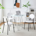 Round modern coffee table movable tempered glass living room for home round table casual tableaccessible luxury small apartment ins