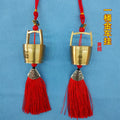 A bucket of gold car pendant retro brass car hanging lion painted car rearview mirror high-end car interior decoration pendant
