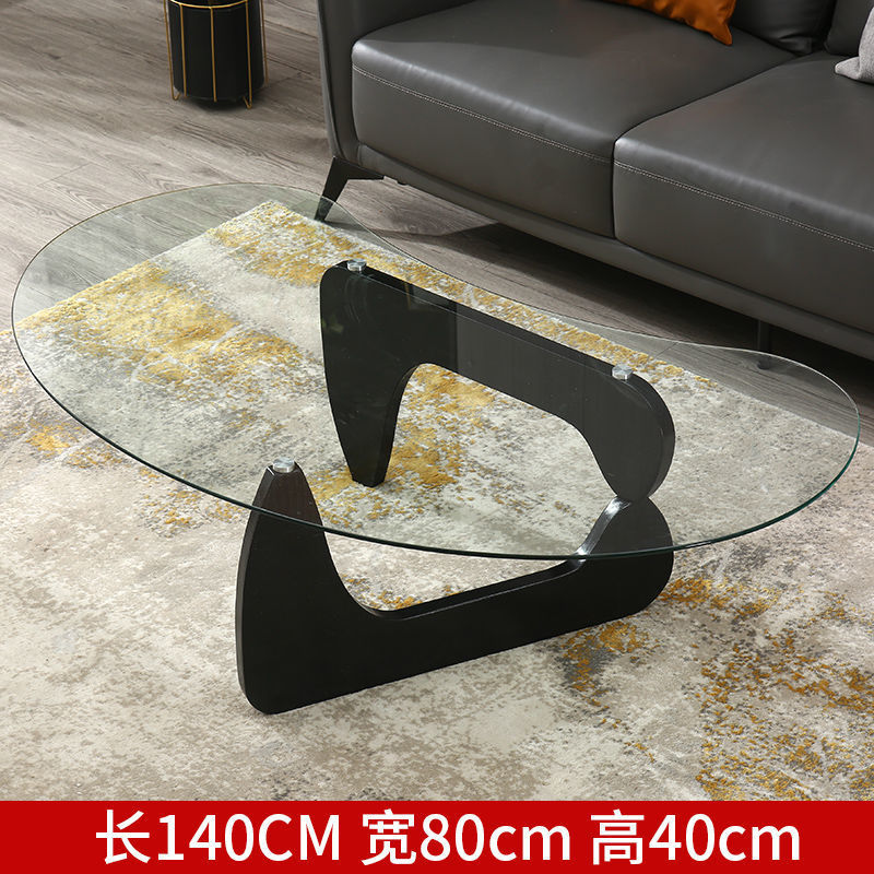 Internet celebrity designer yaguchi yu glass coffee table living room accessible luxury small apartment for home creative classy sofa side table
