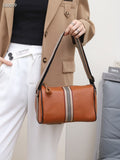 Factory wholesale genuine leather women's bags 2024 new fashion boston pillow bag top layer cowhide shoulder crossbody bag