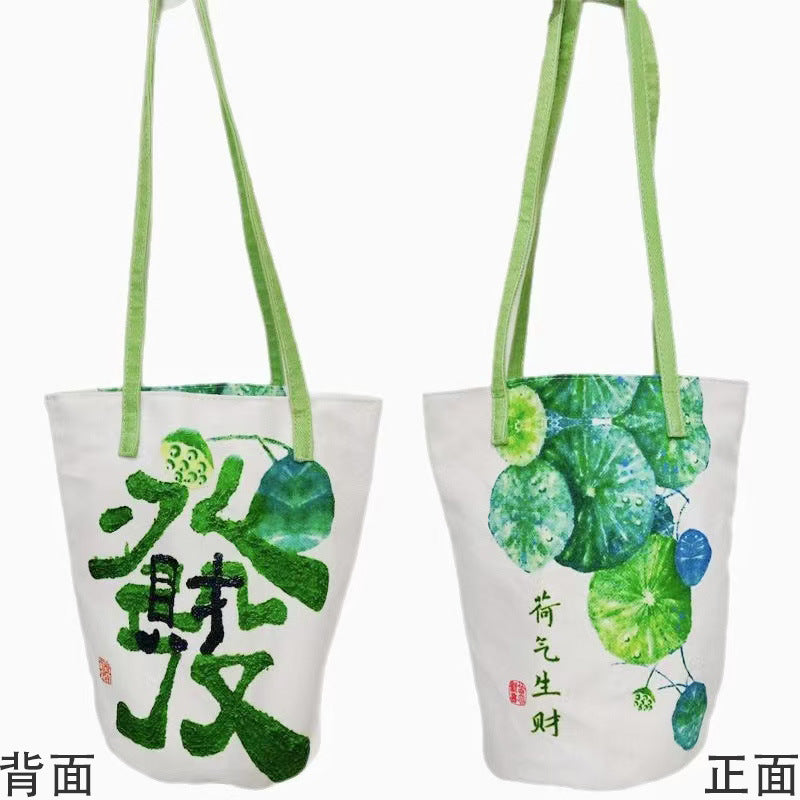 New money bag canvas bag lucky girls messenger handbag storage bag shoulder bag