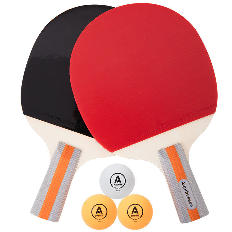 Deli F2310 Angnet table tennis racket double-sided reverse glue double racket 2 packs horizontal racket 3 balls wholesale