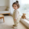 Spring and autumn overalls two-piece set baby romper sweet princess girl outfit cute girl autumn clothes