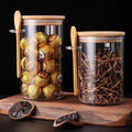 Glass airtight jars for dried fruits, seasonings, and kitchen storage – tea, spice, and grain containers – transparent storage jars