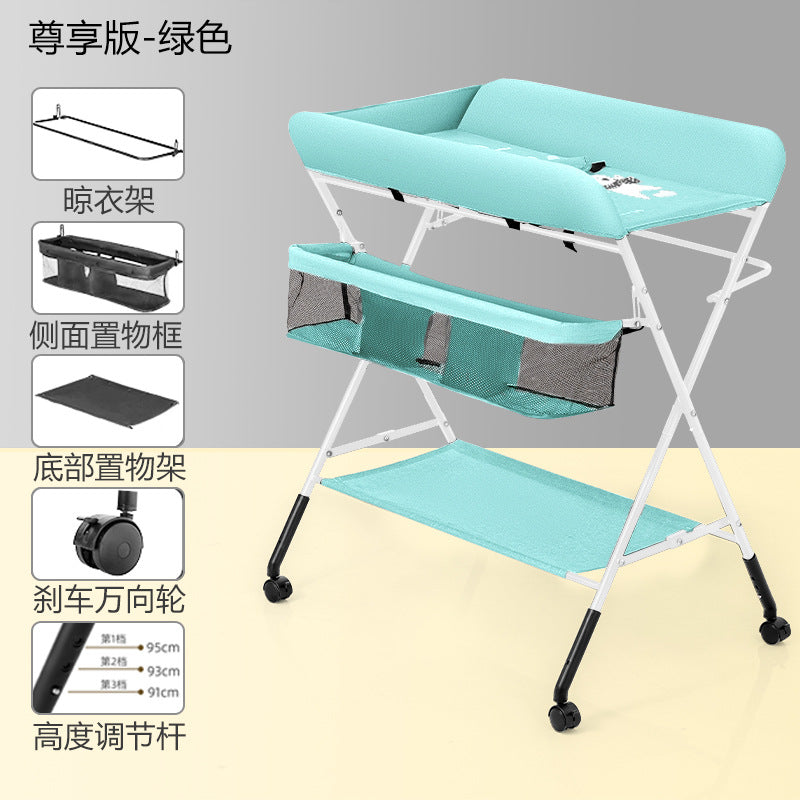 Diaper changing table - portable, multifunctional, foldable baby care station for newborns - bathing, diaper changing, and massage