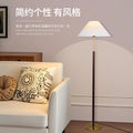 Modern minimalist floor lamp - stylish decorative lighting for living room, sofa side, study, bedroom, and bedside. fabric lampshade, upright design