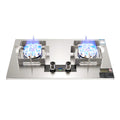 2025 new stainless steel gas stove, double burner, home use high-power cooktop, built-in/countertop dual-fuel (natural gas/lpg) stove