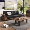 All solid wood sofa living room italianaccessible luxurynorth american black walnut log small apartment song style aesthetic sofa